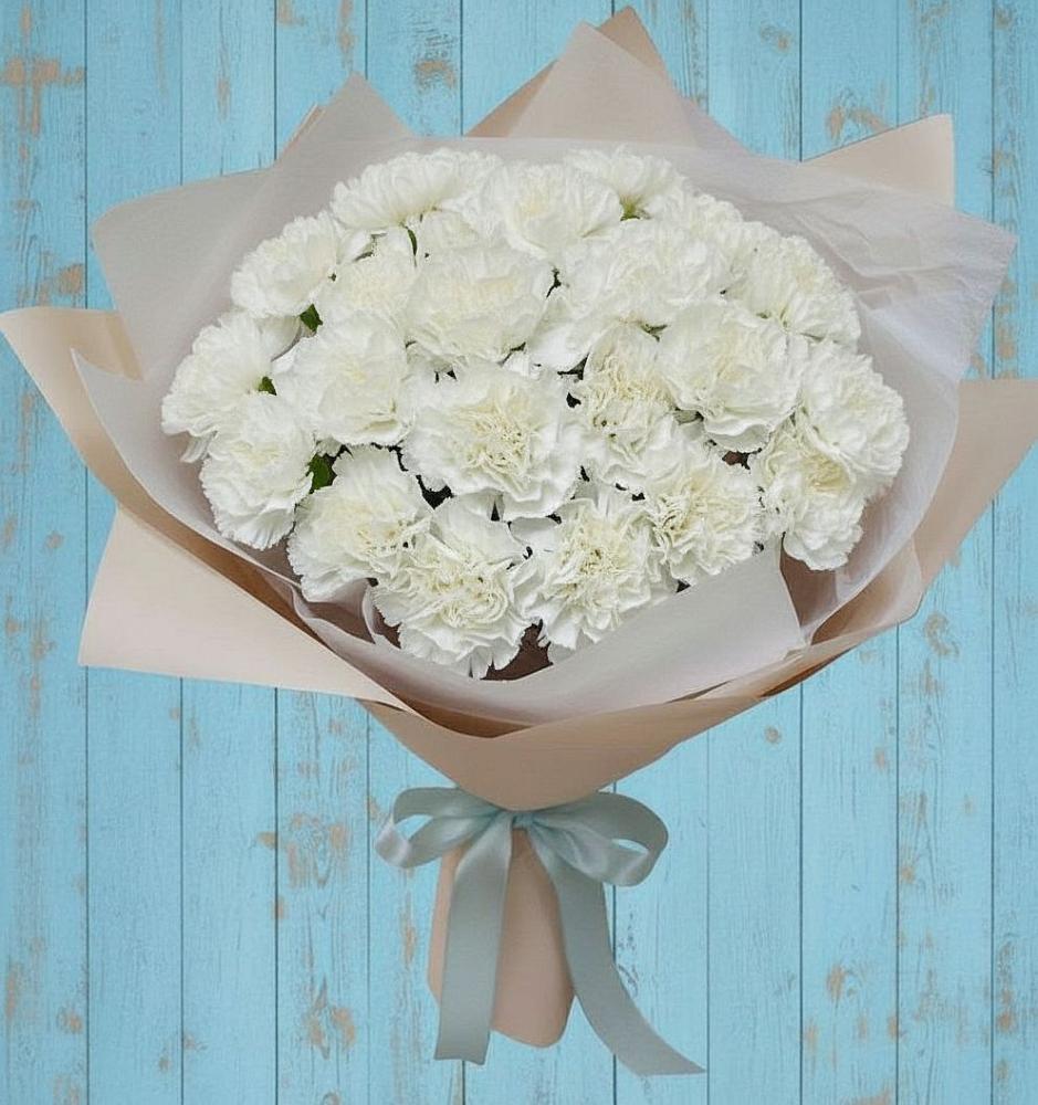 Букет цветов из: Гвоздики в Поселок санатория Озеро Белое