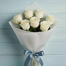 Букет 7 Белых роз Эдлесс Лав в Поселок санатория Озеро Белое