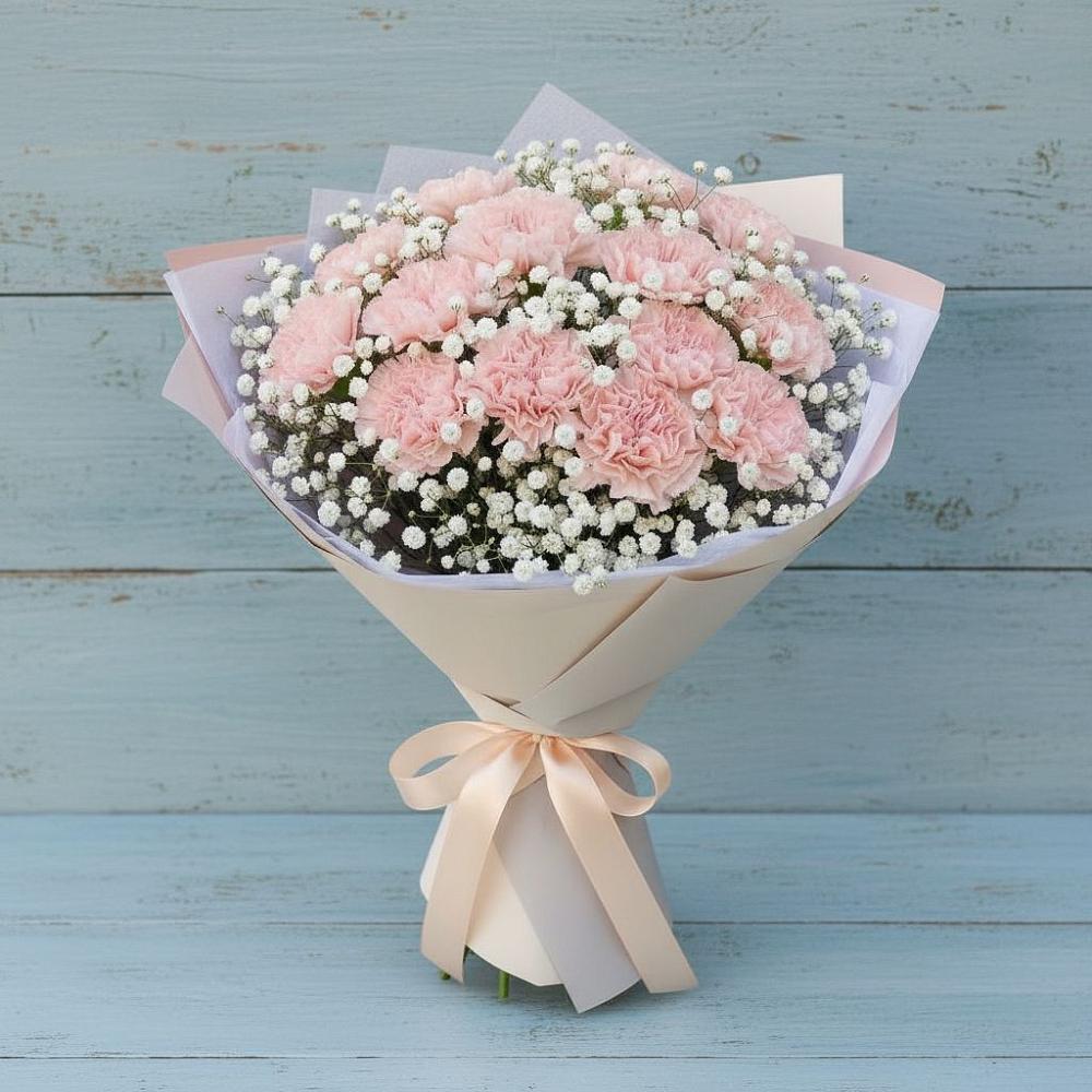 Букет цветов из: Гвоздики в Поселок санатория Озеро Белое