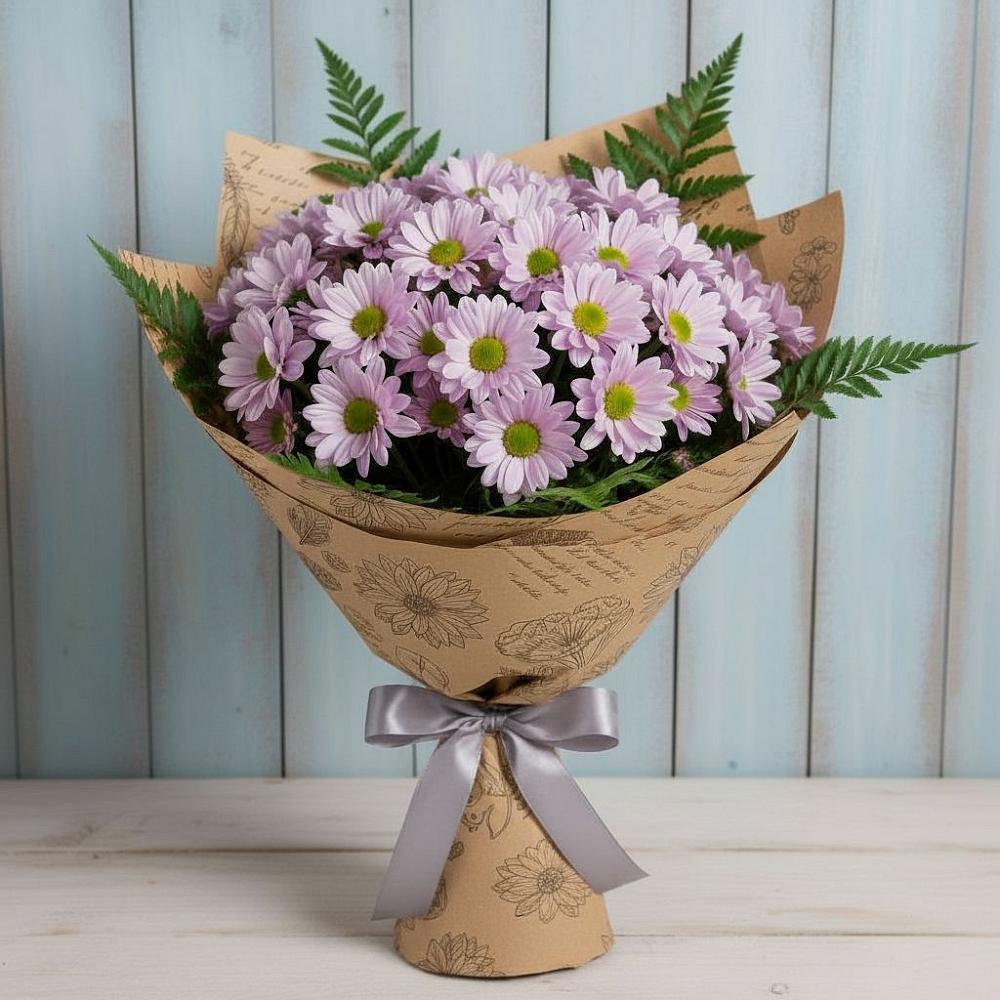 Букет цветов из: Хризантемы в Поселок санатория Озеро Белое