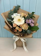 Букет цветов из:  Герберы и Хризантемы в Поселок санатория Озеро Белое