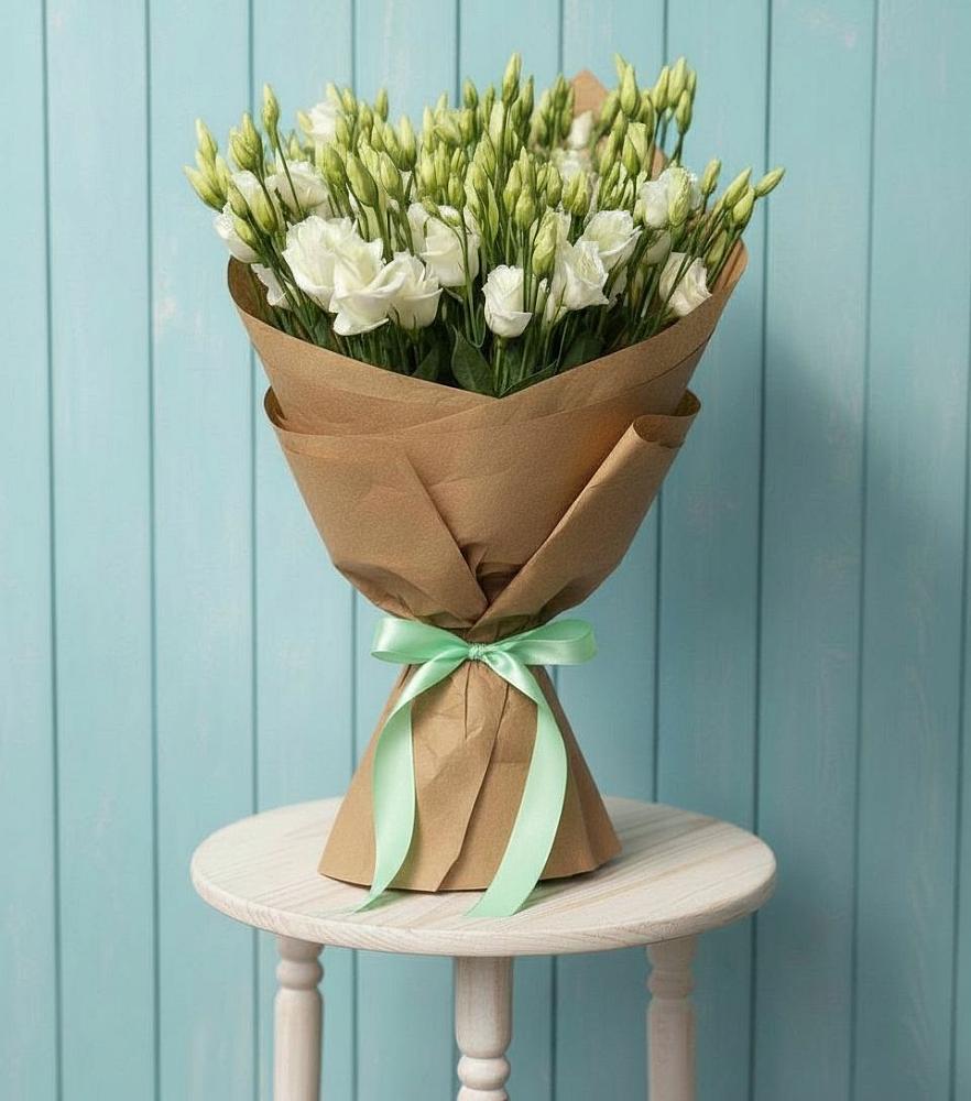 Букет цветов из: Лизиантусы в Поселок санатория Озеро Белое