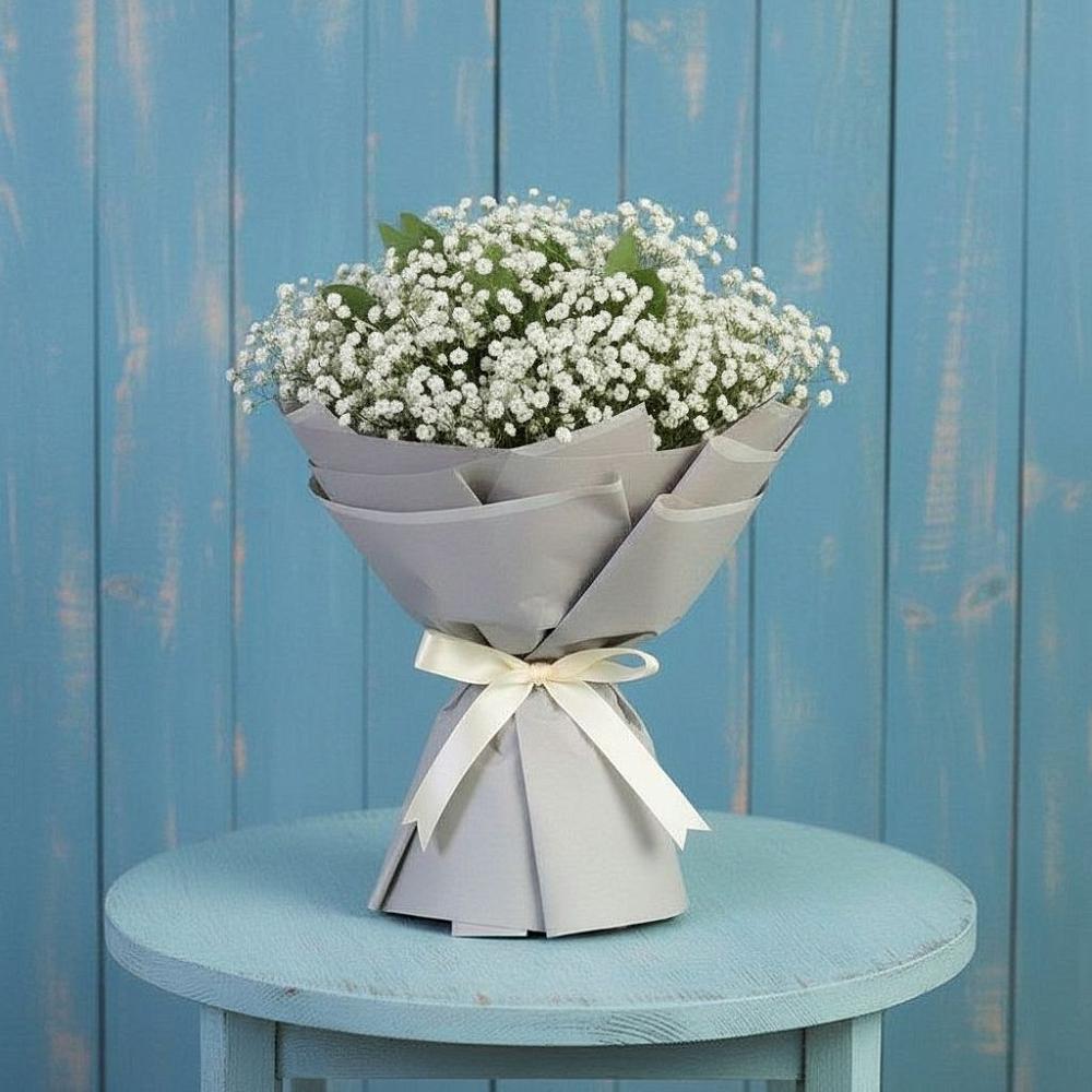 Букет цветов из: Гипсофила в Поселок санатория Озеро Белое