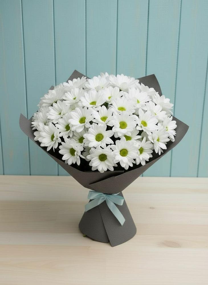 Букет цветов из: Хризантемы в Поселок санатория Озеро Белое