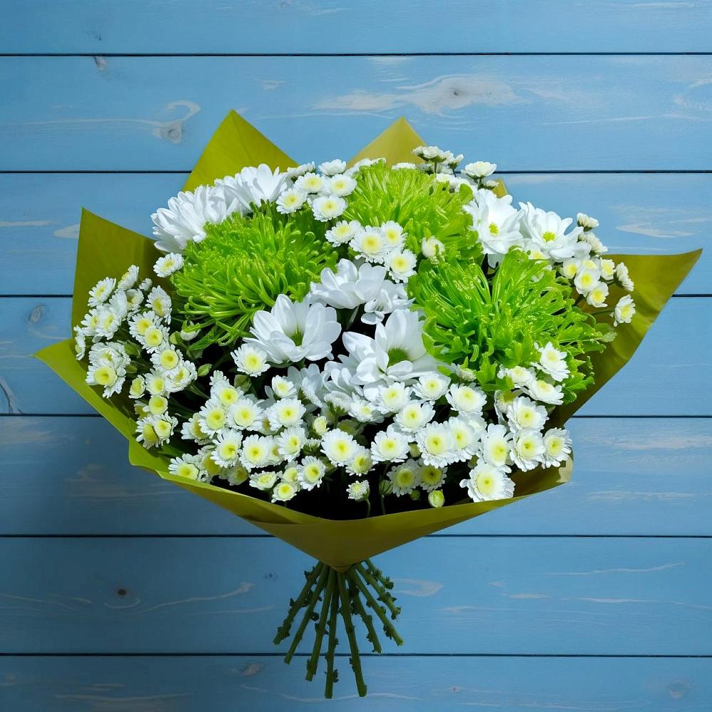 Букет цветов из: Хризантемы в Поселок санатория Озеро Белое