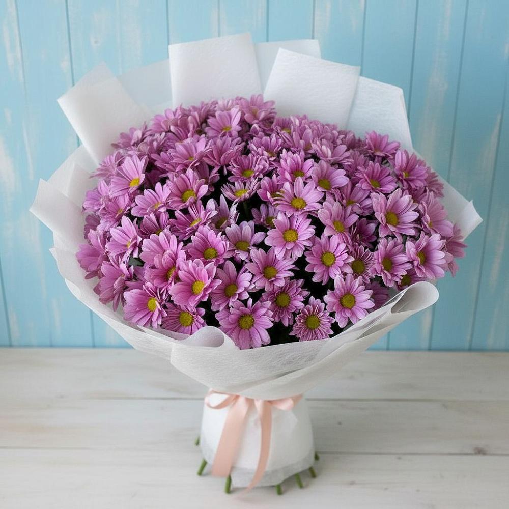 Букет цветов из: Хризантемы в Поселок санатория Озеро Белое