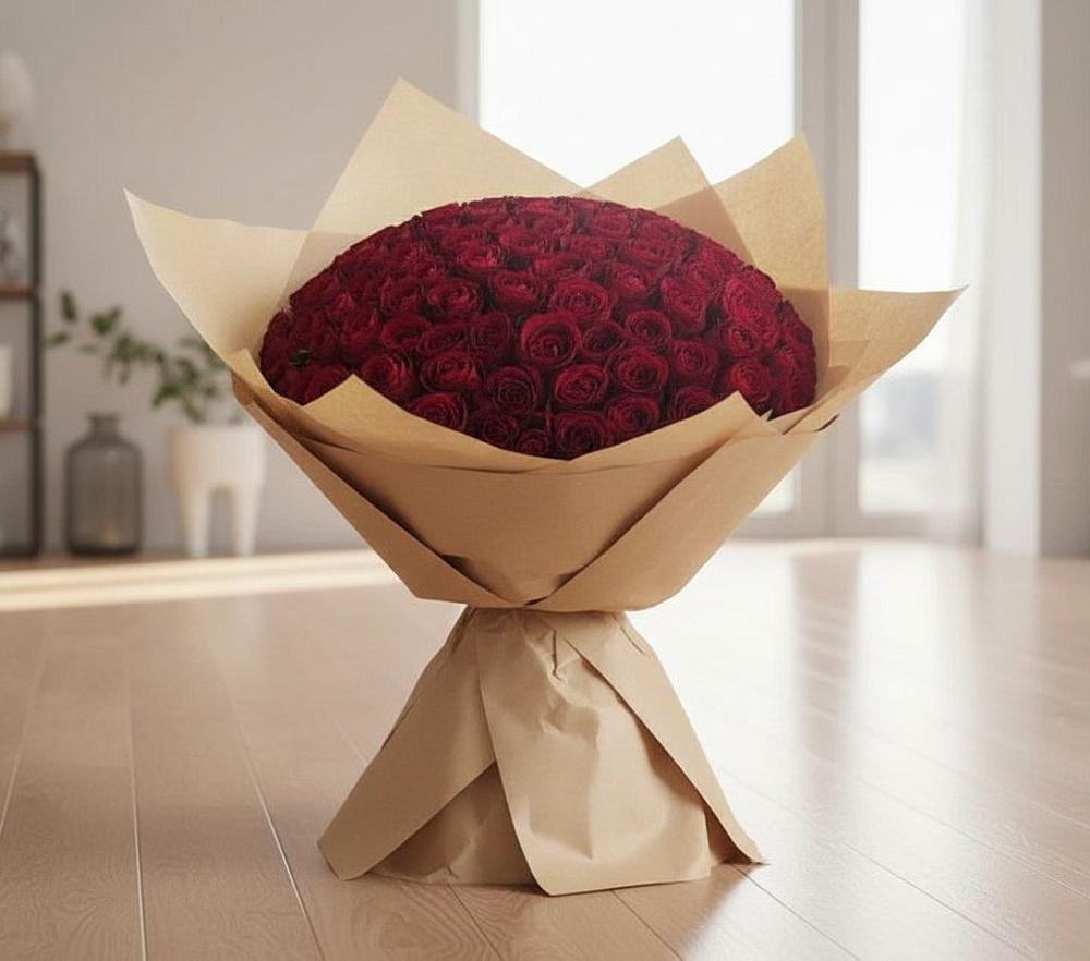 Букет 101 Красная роза в Поселок санатория Озеро Белое