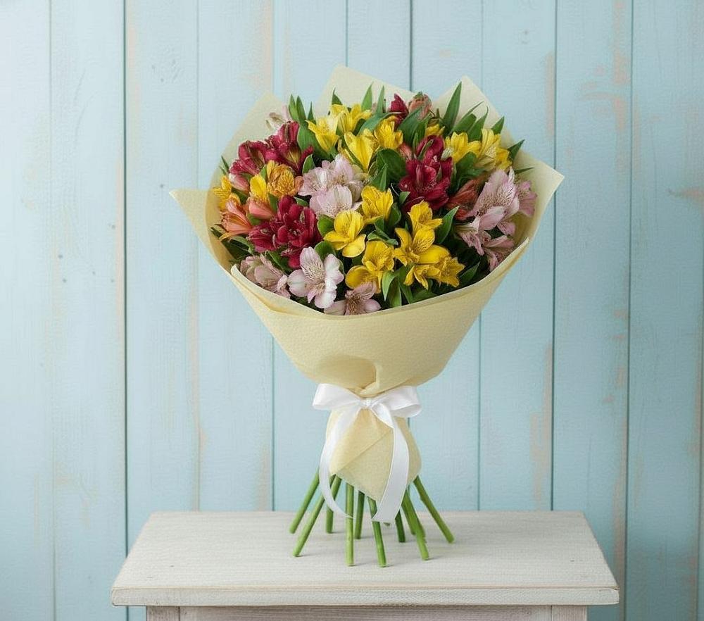 Букет цветов из: Альстромерии в Поселок санатория Озеро Белое