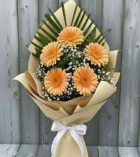 Букет цветов из:  Герберы в Поселок санатория Озеро Белое
