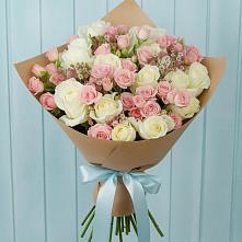 Букет цветов из:  Розы #REPLACE_PRED# Поселок санатория Озеро Белое