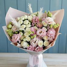 Букет цветов из:  Альстромерии и Розы #REPLACE_PRED# Поселок санатория Озеро Белое